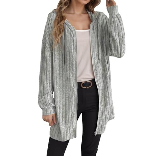 Cardigan zippé en maille fine pour un automne élégant