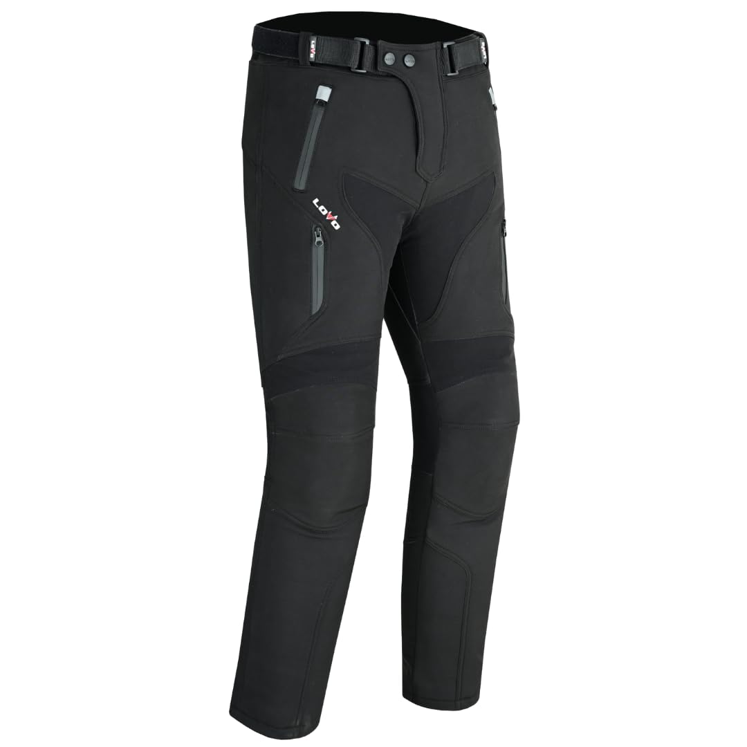 LOVO - Pantalones Softshell Moto - Pantalon Moto Hombre y Mujer - Ropa Moto Segura - Pantalones de Moto Unisex - Confort Softshell, Estilo