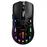 Mouse Gamer Sem Fio RS8 RGB Bluetooth 2.4G Recarregável 10000 DPI Design Ergonômico 6 Botões Para PC Notebook