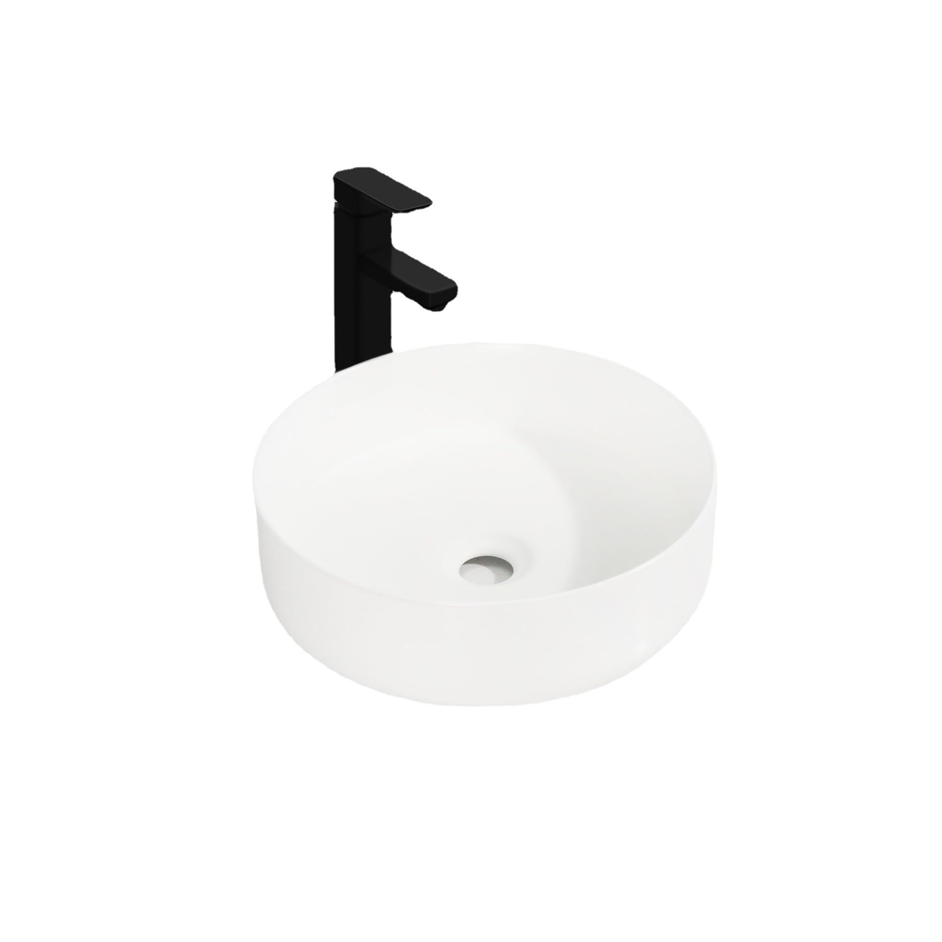 ASerZenith Bathroom Sink Vessel Bathroom Sink Modern Simple Round Art Wash Basin Ceramic Bathroom Balcony Above Basin Household Wash Basin Vessel Sink