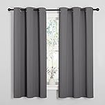 NICETOWN Blackout Curtains 2 Panels for Bedroom- Thermal Insulated Grommet Blackout Curtains 63 Inches Long for Living Room/Kitchen Rideaux occultants (2 Panels, W42 x L63 -Inch,Grey)