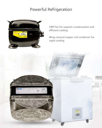 Image of 50L Lab Freezer, -86℃(-122.8℉), Ultra Low Temp Commercial Freezer, Medical Freeze Fridge for Scientific Research, Sample, Cryogenic Refrigerator