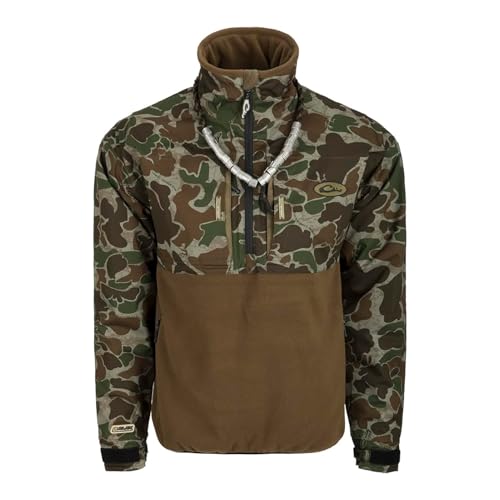 Drake Waterfowl Guardian Flex Fleece Eqwader 1/4 Zip Old School Green 2Xlarge