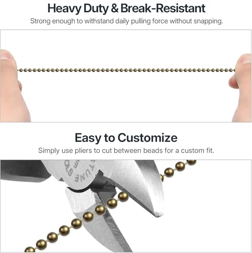 SmoTecQ 10 Feet (120 Inch) Ceiling Fan Pull Chain Extension - Retro Bronze - ...