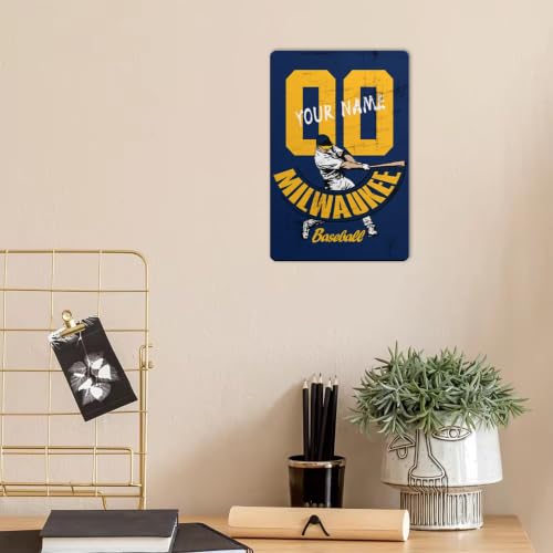 Image of ANTKING Milwaukee Metal Sign Custom Sign Decor for Men Youth Boy Gifts
