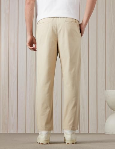Image of Amazon Brand - Symbol Men's Relaxed Fit Casual Trouser (Elasticated Waistband | 100% Cotton | Available in Plus Sizes)