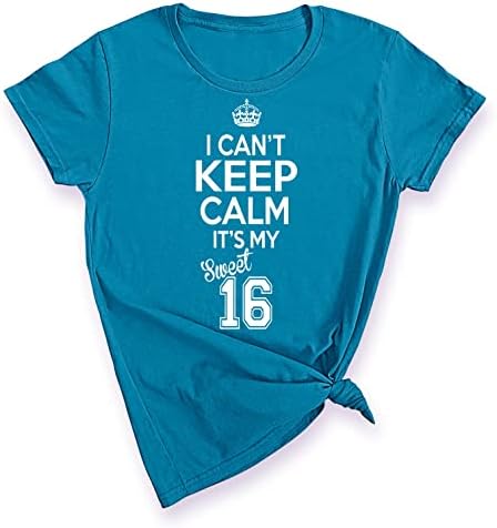 Promotion & Beyond Sweet Sixteen It's My Birthday! Women's T-Shirt, M, Saphire