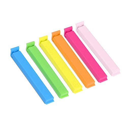Dragonface Food Snack Sealing Bag Clips Plastic Sealer Clamp Household Kitchen Storage Tool Random Color (10Pcs)