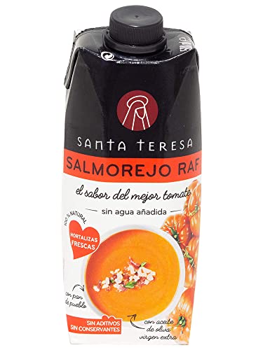 Santa Teresa - Salmorejo Tomates Raf - Elaborado Con Ingredientes Naturales, Receta Tradicional Con Hortalizas Frescas, Sin Aditivos Y Sin Conservantes - 500 Ml