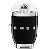 Smeg 50s retro style citrus juicer with drip free spout automatic activation and efficient straining black  urban country home decor
