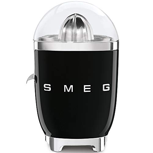 SMEG 50s Retro Style Citrus Juicer with Drip Free Spout Automatic Activation and Efficient Straining Black