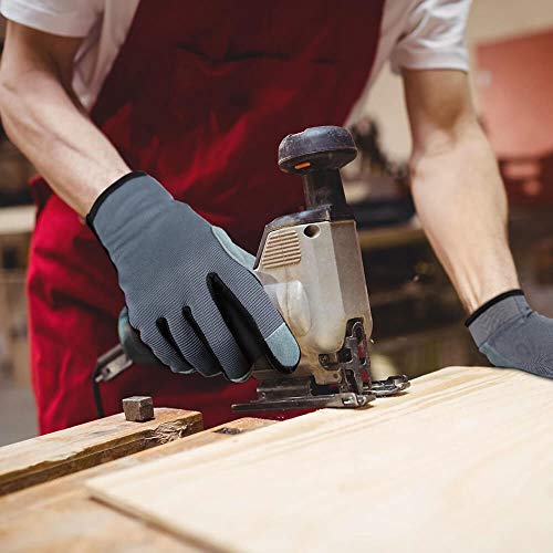 Ozero Utility Work Gloves Flex Deerskin Leather Touch Screen Garden Glove For Yard Working/Gardening/Bike Cycling/Diy/Mechanic For Women And Men (Gray,X-Large) #TOP6