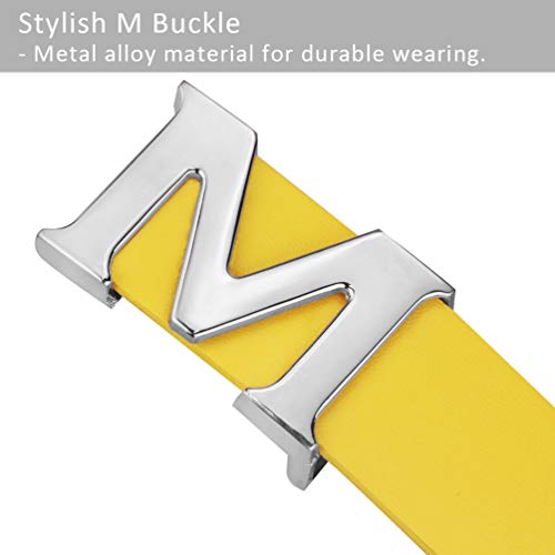 Fashion Leather Belts for Women, M Belt for Jeans Costume, Removable Buckle4