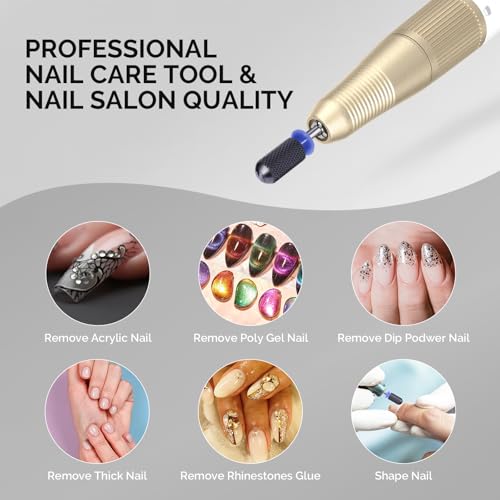 Image of MelodySusie Ceramic Nail Drill Bit, 3 /32'' Smooth Round Top Large Barrel Bits, Suitable for Manicure Pedicure Cuticle Gel Polishing, Beginners Bits, Black, Series Bit-S, Medium