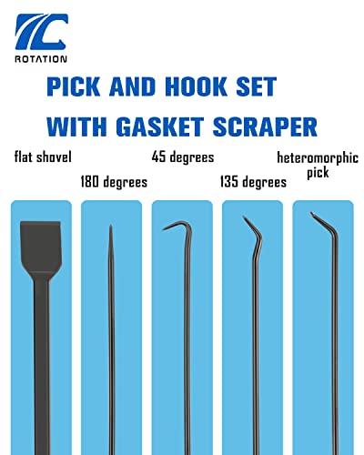 Image of ROTATION 9pc Precision Hook and Pick Set with Scraper