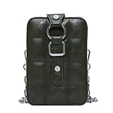  MAWOLY Damenmode Haspe Tasche Umhängetasche Handytasche Lässig Magnetkette Umhängetasche Trend Tasche (One size, Grün)