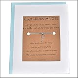 Charmed Greetings, Wish Bracelet, Guardian Angel Wing Charm, Thoughtful Card