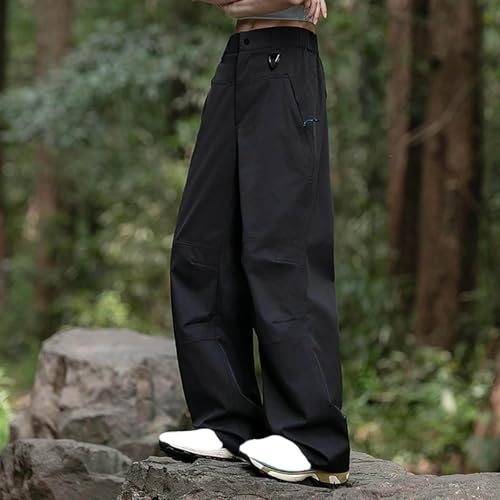Womens Cargo Pants High Waisted Wide Leg Pants Fashion Teen Girls Y2k Streetwear Baggy Casual Jogger Pant Sweatpants4