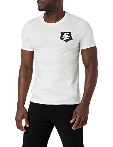 Preisvergleich Produktbild FAST & FURIOUS Herren Schild T-Shirt, weiß, 28