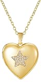 YOUFENG Love Heart Locket Necklace that Holds Pictures Photo Locket Birthday Gifts Star