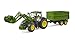 Produktbild bruder 03155 - John Deere 7R 350 mit Frontlader und Tandemachstransportanhänger - 1:16 Fahrzeug, Traktor, Bulldog, Schlepper, Trecker, Landwirtschaft, Bauernhof, Anhänger, Kipper, bworld, Spielzeug