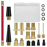 YONGPOW Fahrradventil Adapter Set, SV AV DV, Ventiladapter Fahrrad, Autoventil Adapter und französisches Ventil Adapter, Luftpumpe Adapter, Ballnadel und Kompressor Ventiladapter