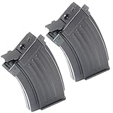 Airsoft Softair 2pcs 230rd Mag Kurze Art Hi-Cap Magazin Für AK-Serie AEG Schwarz