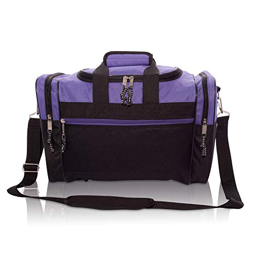 Image of DALIX 17 inch Blank Duffle Bag Duffel Bag Travel Size Sports Durable Gym Bag