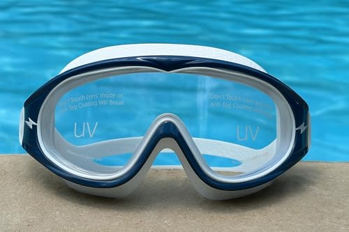 Image of VRT Kids /Men /Women Swimming Goggles Diving Goggles Anti Fog Silicone Waterproof Swimming Goggles (Grey & White)