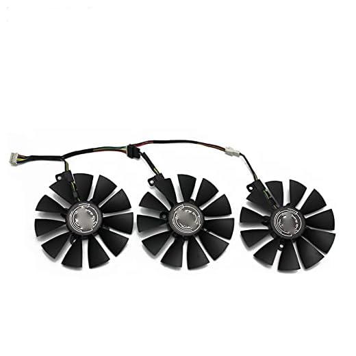 För Asus Strix GTX 1060 OC 1070 1080 GTX 1080TI RX 480 T129215SU 87mm grafikkortkylare (Blade Color : EVE 3PCS)