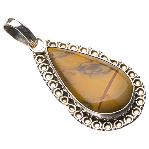 Pendentif en jaspe naturelle et argent fait main un bijou vintage chargé d'histoire