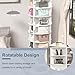 Runboll 7-Tier Rotating Shoe Rack Tower Spinning Shoe Display Lazy Susan Storage Tower, Free Standing 360 Revolving Shoe Organizer for Living Room Entryway Doorway