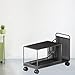 Ioensy Metal Rolling Cart Storage Basket Space Saving Organization Mobile Shelf Book Document Storage Rack for Apartment Dorm Hotel