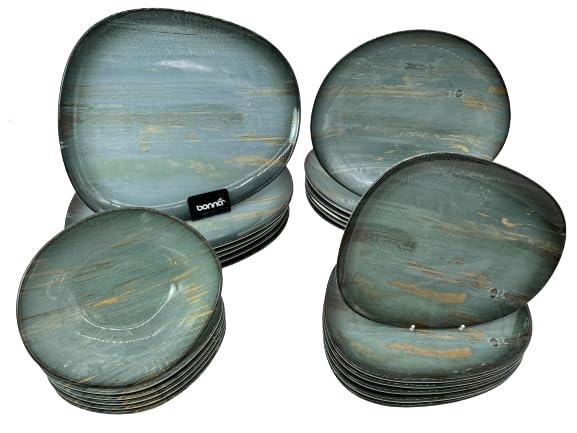 6x Speiseteller Essteller Flacher Teller Oval Tafelgeschirr Bonna