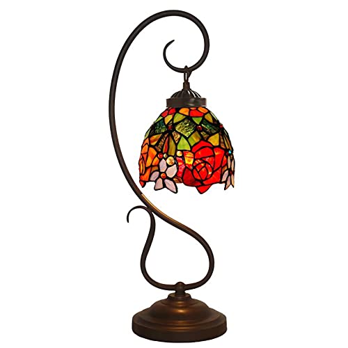 Lampe en verre rose rouge anti fatigue oculaire pour lire au lit
