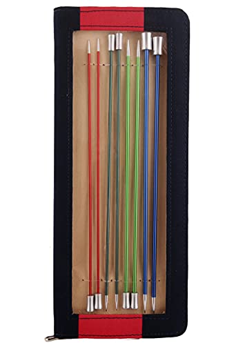Ferri Da Maglia KnitPro Nova Cubics Punta Singola 30 Cm X 2,75 Mm – Ottone Con Teste In Legno