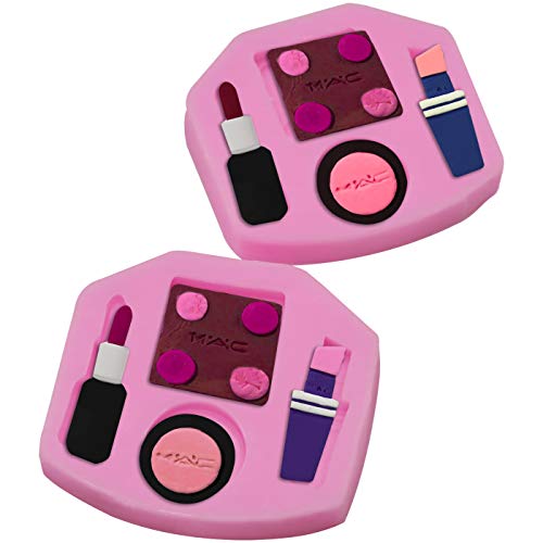 Hengke 2Pcs Lipstick Cosmetic Tools Silicone Molds for Birthday PartiesPuddingPan MuffinImpression Mats Baroque FondantChocolateIce CubeCookie Pastry PiesCake Cup CakeDecorationPolymer Clay