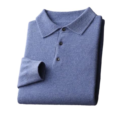 Classic Polo Cashmere Blend Sweaters for Men Fall Winter Pull Business Casual Warm Knit Pullover