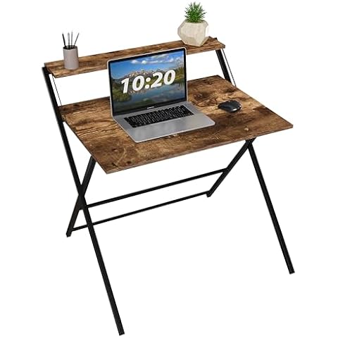 Vida Designs 82cm Folding Desk with Shelf Cover