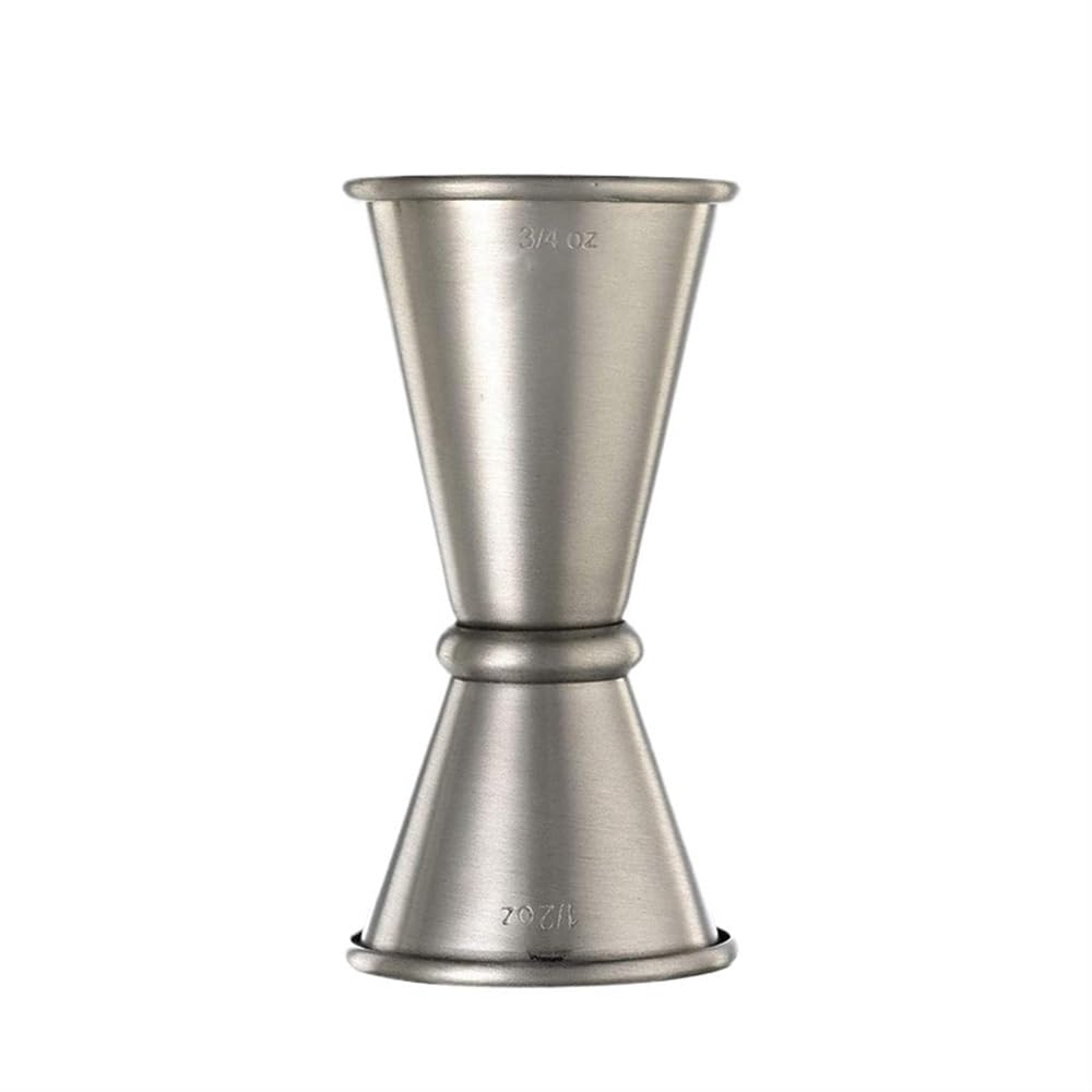 HTLPAVBWF Japanese Style Jigger,Stainless Steel Double Cocktail Jigger,for Home Bar Mixology(Silver 15ml 22ml)