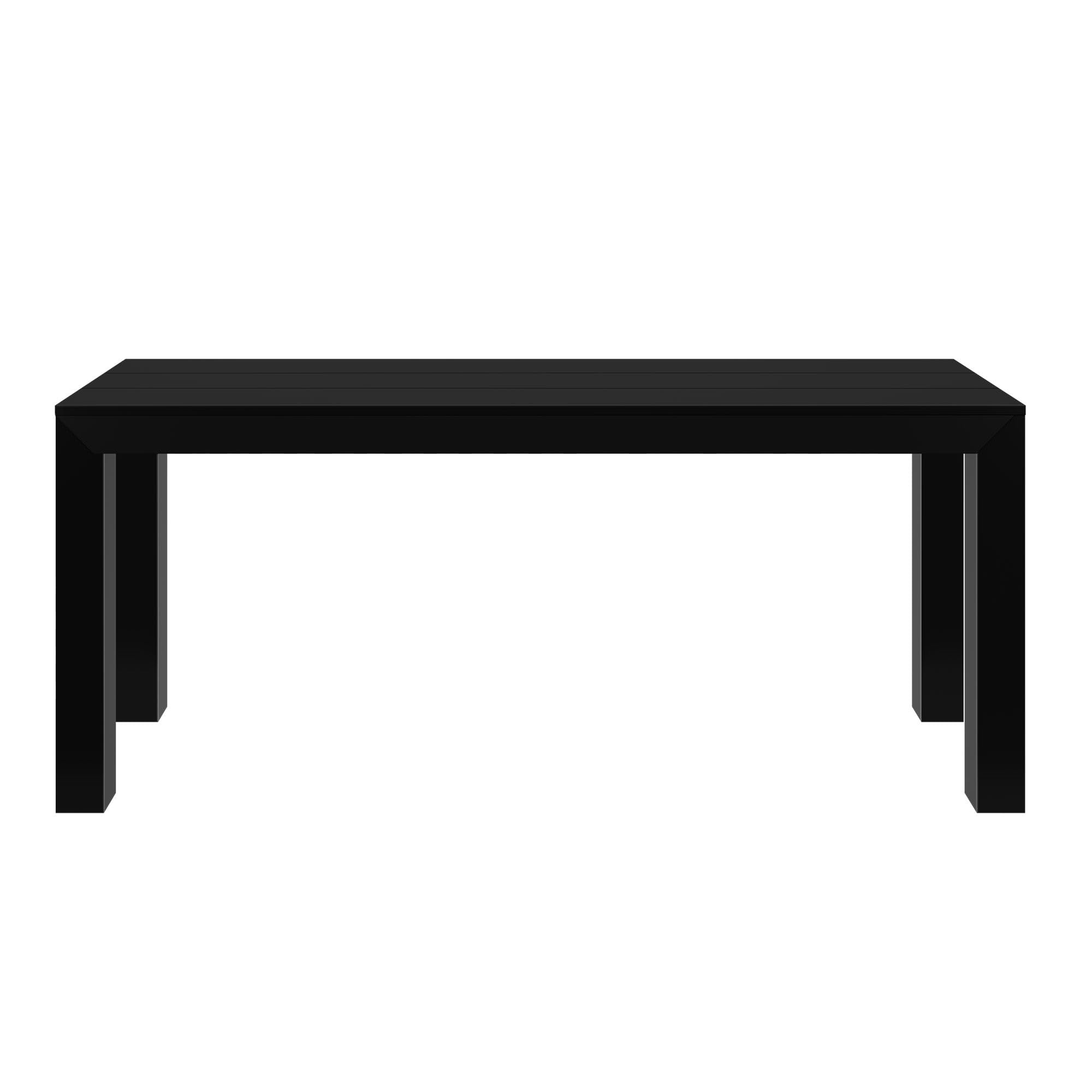 Plank+Beam Modern 72 Inch Dining Table, Rectangular, Black | Low-VOC Finishes, Versatile Design, Easy Assembly, Modern Style, Solid Wood