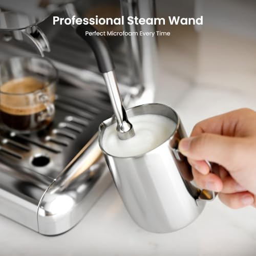 Image of Kismile Espresso Machine with Grinder, 20 Bar Expresso Coffee Machines with Milk Frother, 58mm Expresso Machines for Home, Perfect for Cappuccino & Latte, Stainless Steel(2026 Upgrade)