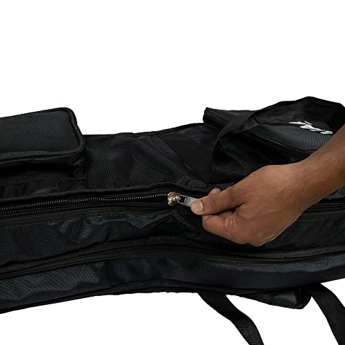 Image of Bajaao ABS Guitar Bag Dual Guitar Gig Bag With 12Mm Padding For One Acoustic & One Electric Guitar, Black