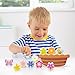 FoszaSzept Wooden Stacking Toys, Animal Wooden Balance Stacking Toys with Drawstring Bag, Montessori Balance Competition Storage Game for Party Favors Birthday Gifts（Flower）