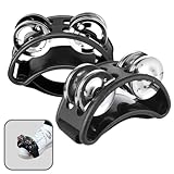 ozgram フットタンバリン 【ブラック】 【2個セット】 フットパーカッション 足タンバリン カホン アコースティック フットベル 演奏 楽器 カラオケ 盛り上げ