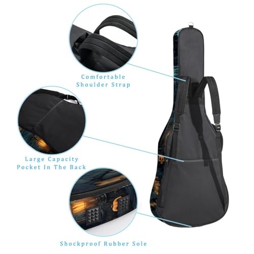 Housse guitare basse Halloween imperméable Oxford 40/41 pouces étui transport