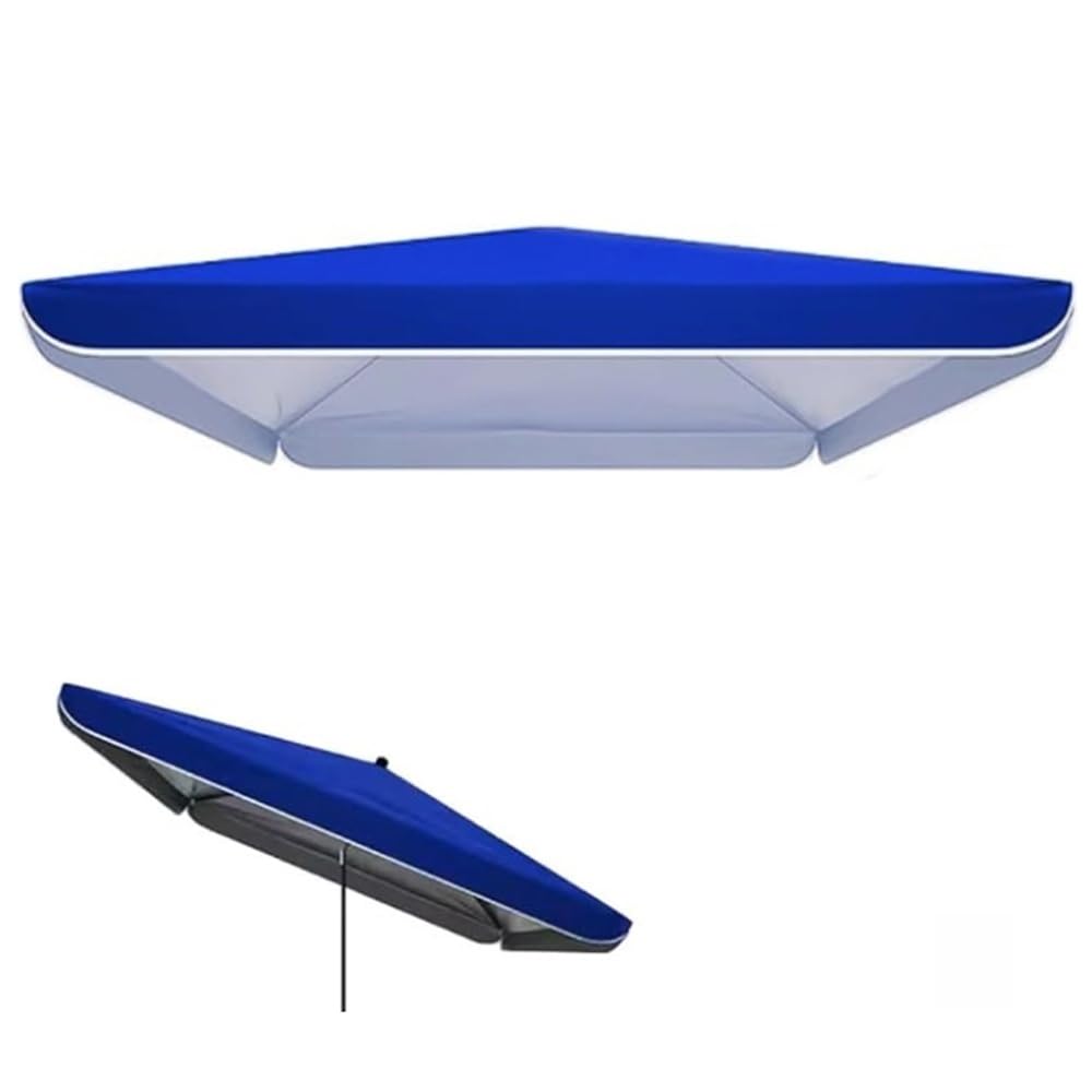 Funda cuadrada de repuesto para paraguas de 2 x 2 m, 2,5 x 2,5 m, 3 x 3 m, toldo azul para sombrillas de mercado con 4 varillas, tela impermeable para exteriores (3,2 x 2,5 m)