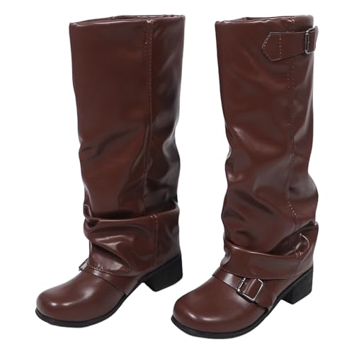 Bottes de Cowboy Femmes COLLBATH en Daim pour Look Bohème et Sorties