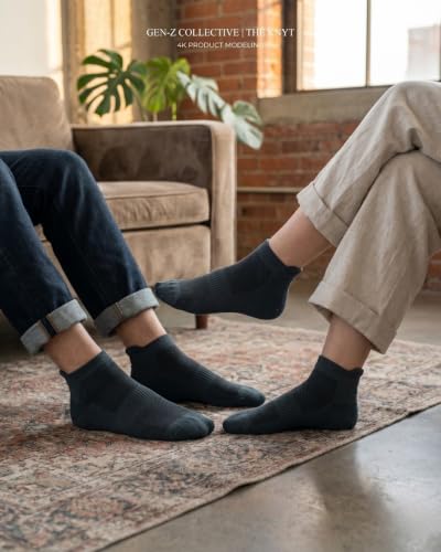 Image of BENKILS Bamboo Ankle Socks for Men & Women | Ultra-Soft, Odour-Free and Breathable | Padded Base and Anti-bacterial | 3X Softer than Cotton | Free Size Regular Socks.