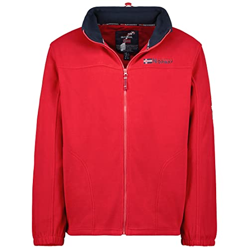Geographical Norway Forro polar caliente para hombre, chaqueta de invierno, chaqueta de entretiempo, exteriores rojo M